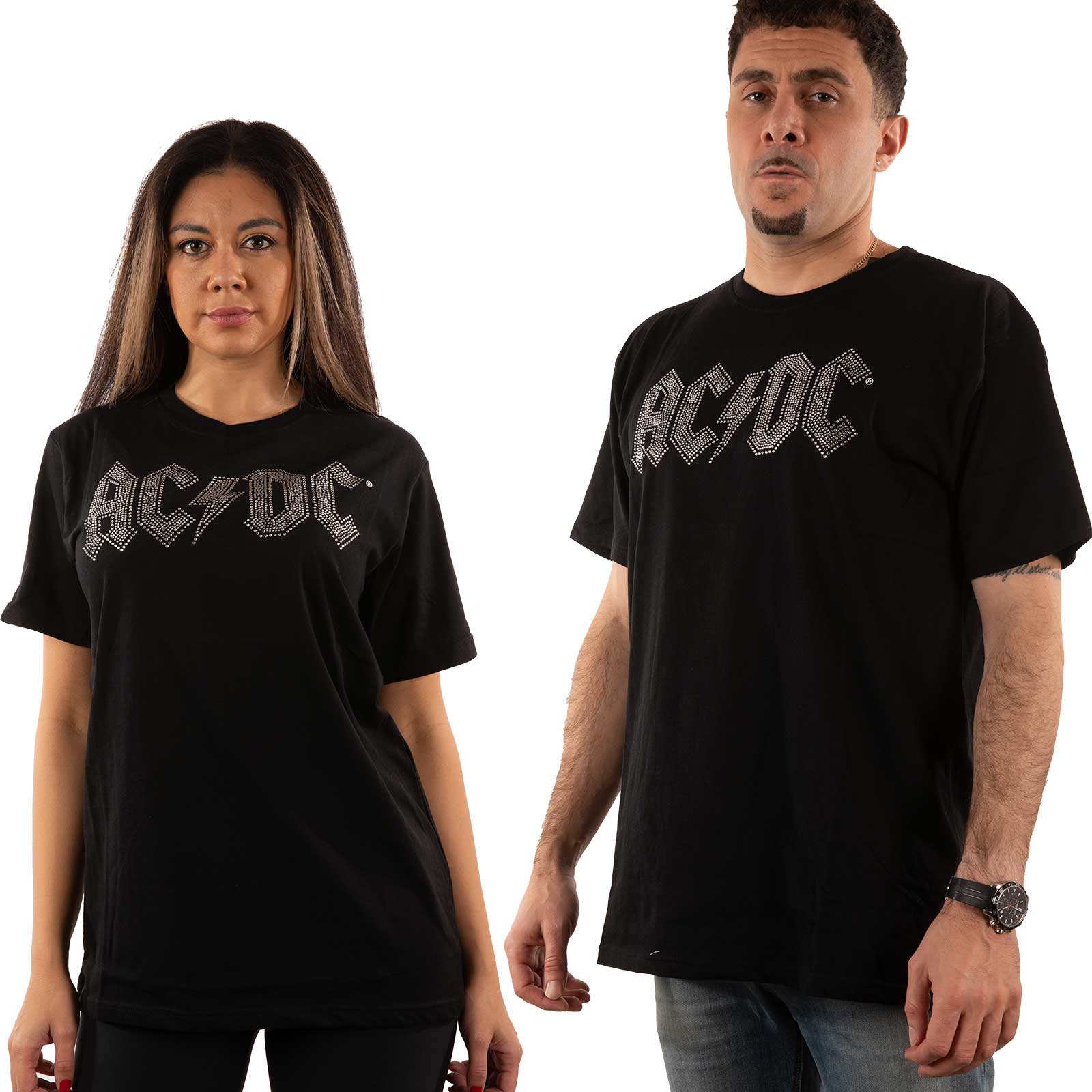 AC/DC Embellished T-Shirt: Logo