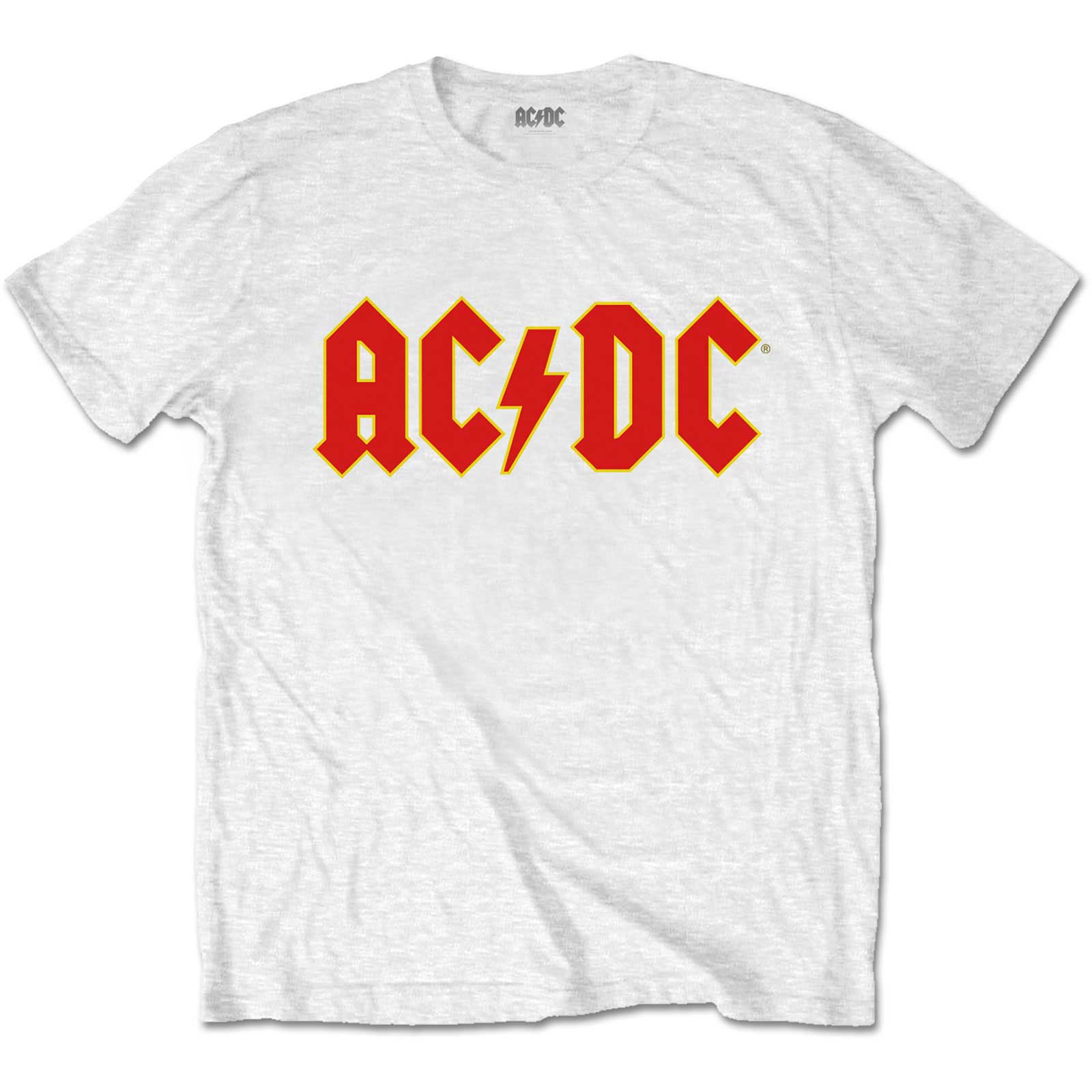 AC/DC Logo in Red Men's Black T-shirt | Rocker Rags