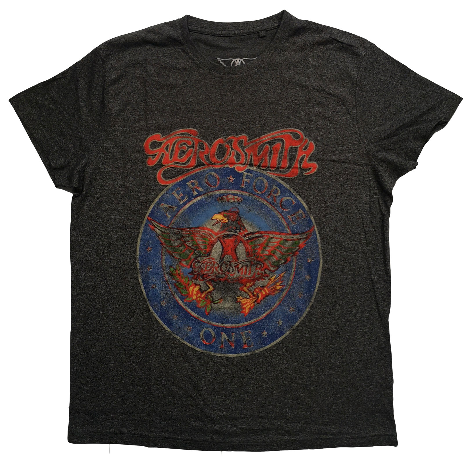 T-Shirt Uomo Aerosmith Aero Force One Seal | Bianca Regular | Merch Ufficiale Della Band