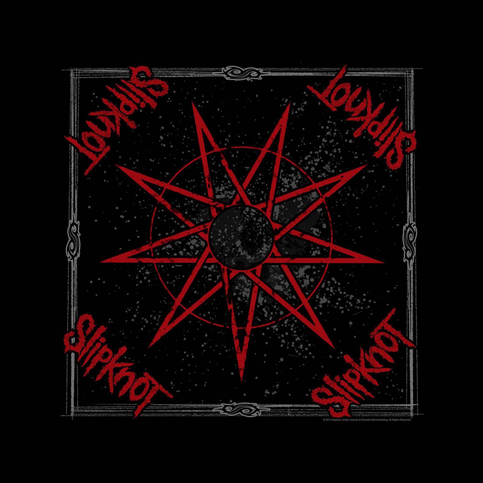 Slipknot Nine Pointed Star Bandana – Offizielles Merch, 100% Baumwolle, Unisex