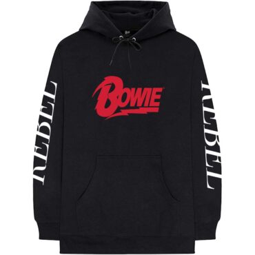 David Bowie Pullover Hoodie: Rebel Rebel