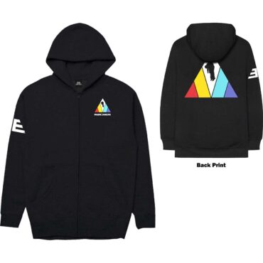 Imagine Dragons Zipped Hoodie: Triangle (Back Print)