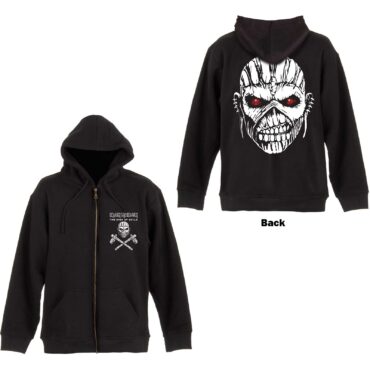Iron Maiden Zipped Hoodie: Eddie Axe (Back Print)