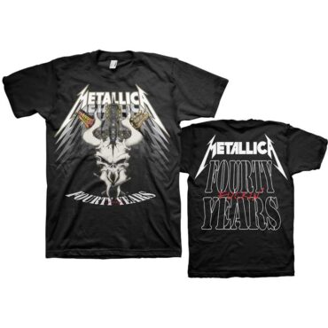 Metallica T-Shirt: 40th Anniversary Forty Years (Back Print)