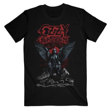 Bandana Ozzy Osbourne Adulte - Motif Crâne Ailes Sérigraphié - 100% Coton - Taille 55x55 Cm - Bords Ourlés - Produit Officiel - 2
