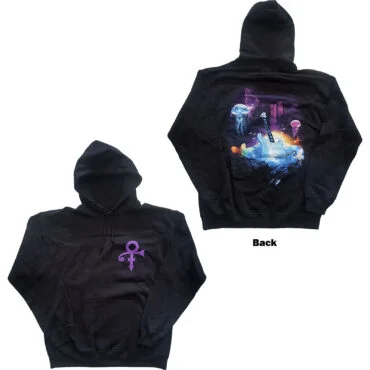 Prince Ladies T-Shirt Dress: Purple Rain Disc (Black)