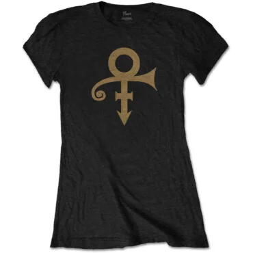 Prince Ladies T-Shirt Dress: Purple Rain Disc (Black)