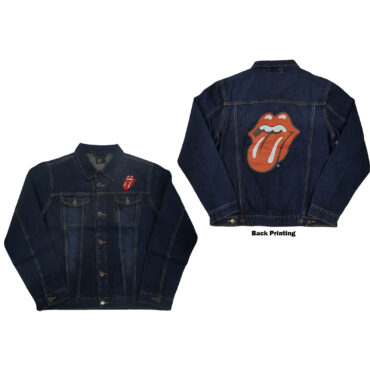 The Rolling Stones Traper Jakna: Classic Tongue (Back Print)