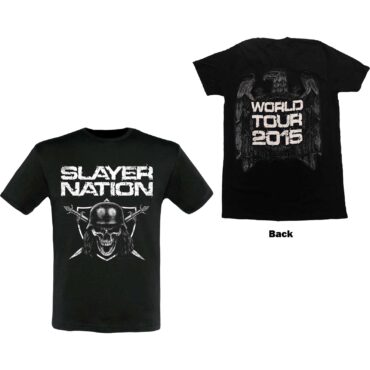 Slayer T-Shirt: Slayer Nation 2015 Dates (Back Print/Ex. Tour)