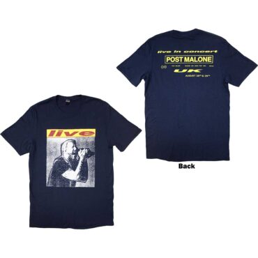 Post Malone T-Shirt: Live In Concert (Back Print & Ex-Tour)