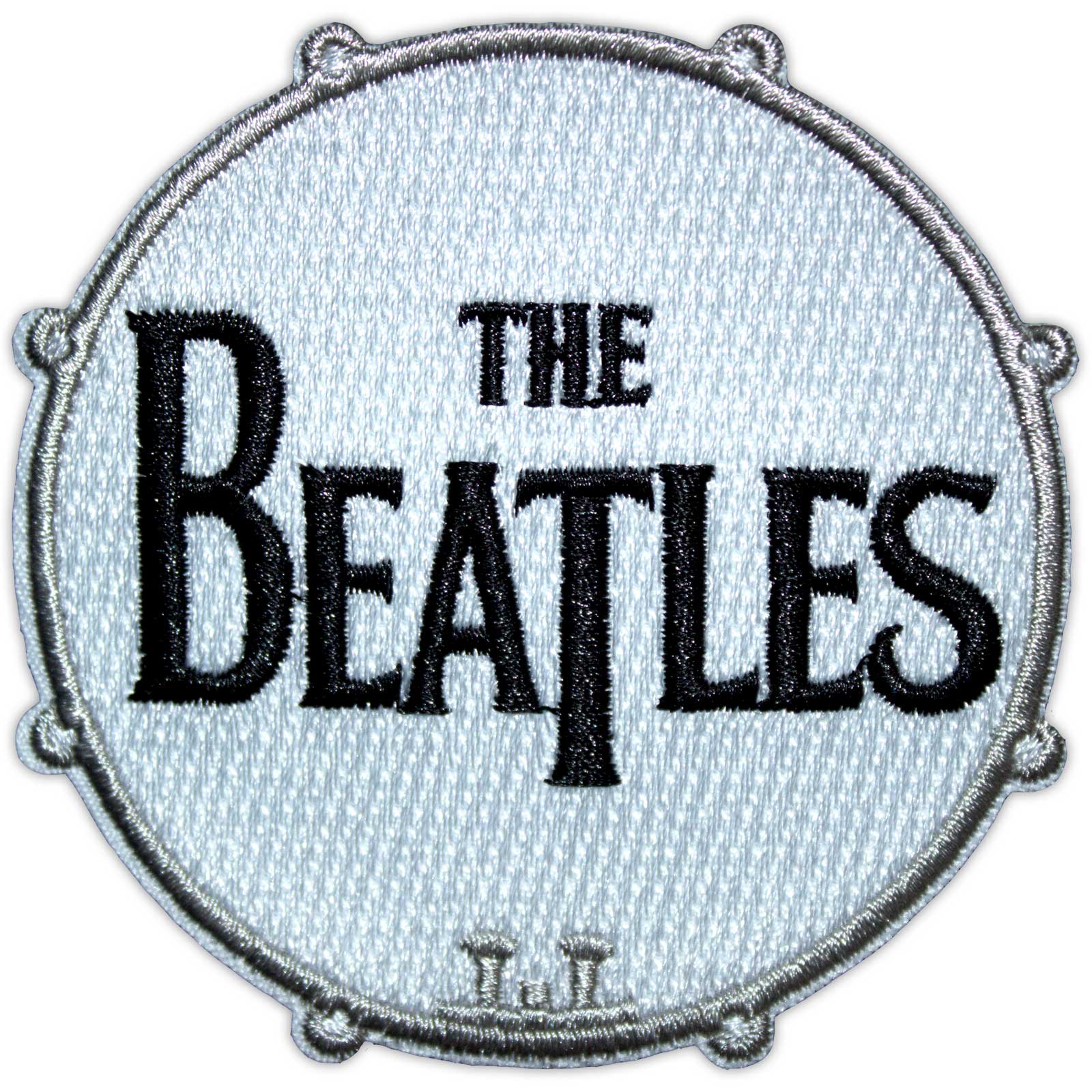 The Beatles Woven Patch: Drum Logo Large (Standard)