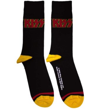KISS Ankle Socks: Red Logo Single Stripe
