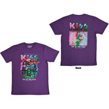 KISS T-Shirt: End Of The Road Colour Pop (Back Print)