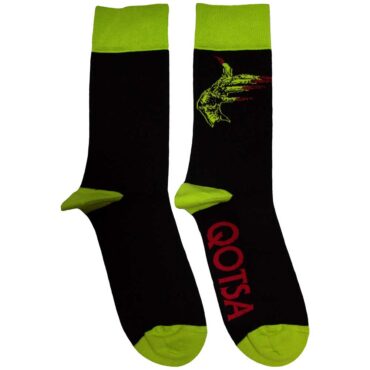Queens Of The Stone Age Ankle Socks: Green Hands