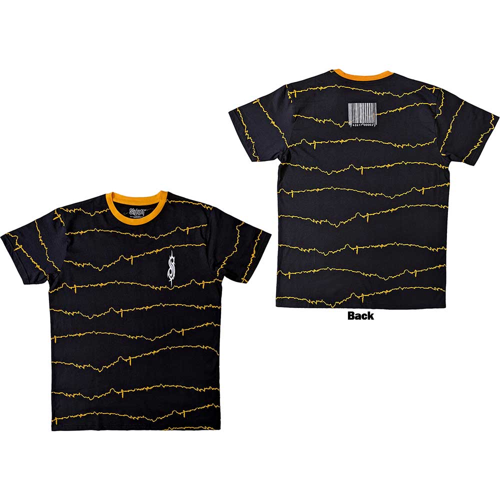 Slipknot Ringer T-Shirt: The End So Far Tribal-S & Barcode Ringer (Back Print)