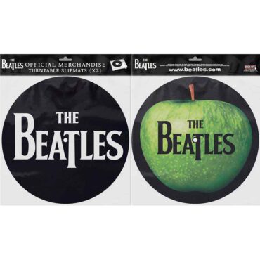The Beatles Turntable Slipmat Set: Drop T Logo & Apple