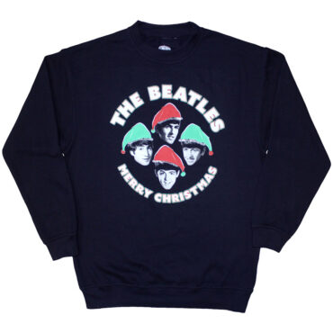 The Beatles Sweatshirt: Xmas Hats (Navy Blue)