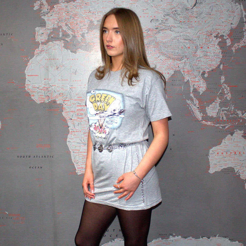 Green Day Ladies T-Shirt Dress: Vintage Dookie