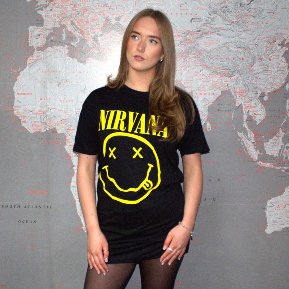 nirvana t shirt dress Urban Outfitters Nirvana T-shirt Dress in Blue