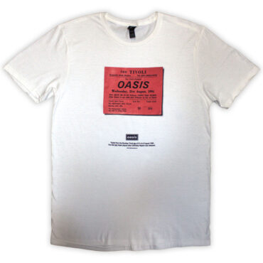 Oasis T-Shirt: Definitely Maybe Ticket Stub (White)