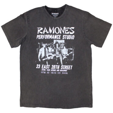 Ramones Stone Wash T-Shirt: East Village (Charcoal Grey)
