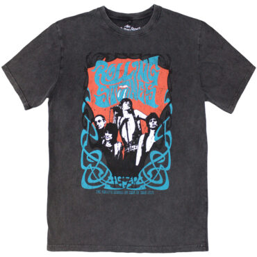 The Rolling Stones Stone Wash T-Shirt: Psych Montage (Charcoal Grey)