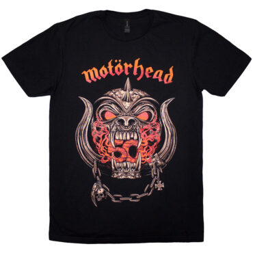 Motorhead T-Shirt: 50 Years Warpig Red Gradient (Black)