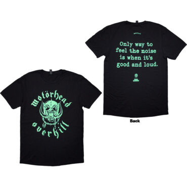 Motorhead T-Shirt: Overkill Lyric (Black) (Back Print)