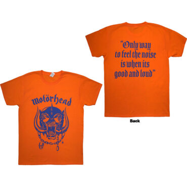 Motorhead T-Shirt: Good & Loud (Orange) (Back Print)