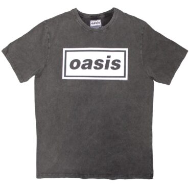 Oasis Stone Wash T-Shirt: Decca Logo (Charcoal Grey)
