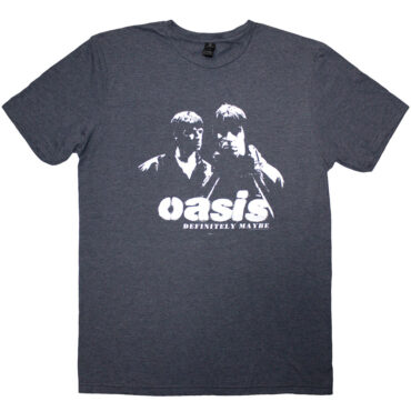 Oasis T-Shirt: Definitely Maybe Photo Stencil (Navy Blue)