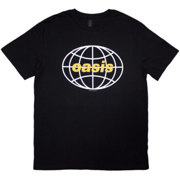 Oasis T-Shirt: Globe Logo (Black)