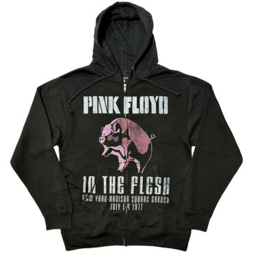 Pink Floyd Zipped Hoodie: In The Flesh (Black)