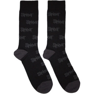 Slipknot Ankle Socks: All Over Print Logos (Black) (UK Size 6 - 11)