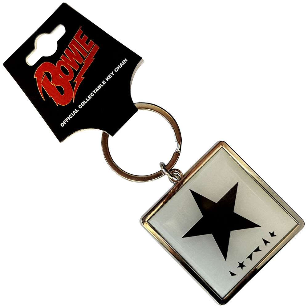 Rock Off Porte-Clés Officiel David Bowie Blackstar – Porte-Clés Zinc Alliage, Design Iconique Blackstar, Accessoire Rock Officiel