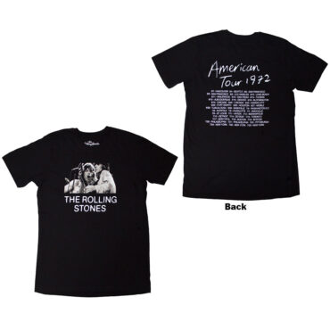 The Rolling Stones T-Shirt: Tour '72 (Black) (Back Print)