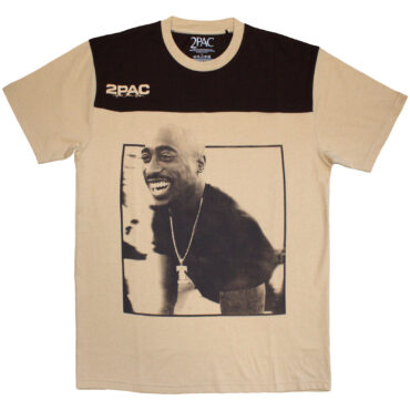 Tupac T-Shirt: Colour Block (Brown & Sand)
