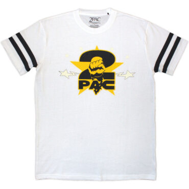 Tupac T-Shirt: Stars Logo (White)
