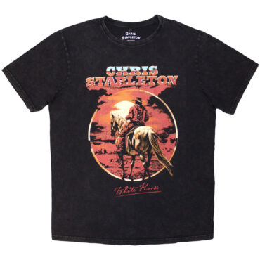 Chris Stapleton Stone Wash T-Shirt: White Horse (Black)