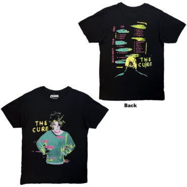 The Cure Carbon T-Shirt: Beach Party Tour '86 (Black) (Back Print)