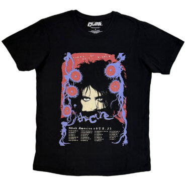 The Cure Carbon T-Shirt: North American Tour '23 Poster (Black)