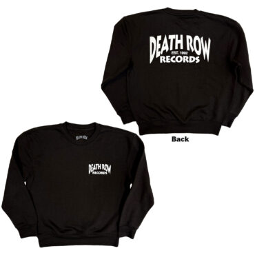Death Row Records Sweatshirt: Logo (Black) (Back Print)