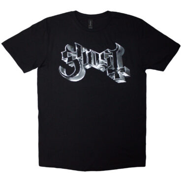Ghost T-Shirt: Chrome Logo (Black)