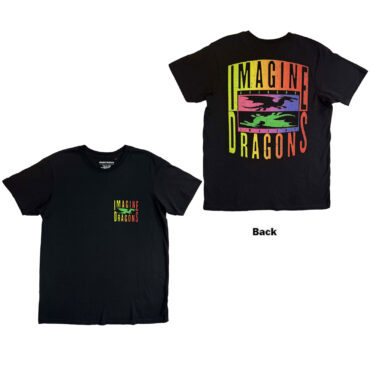 Imagine Dragons T-Shirt: Double Dragons Pocket (Black) (Back Print)