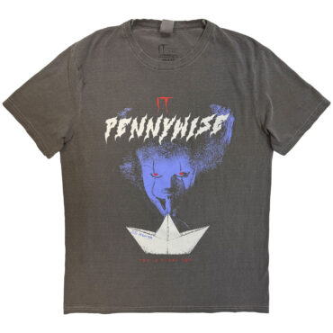 IT Stone Wash T-Shirt: Pennywise Paper Boat (Black)