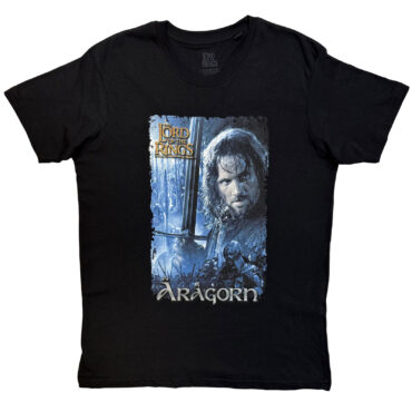 Lord Of The Rings T-Shirt: Aragon Sword Montage (Black)