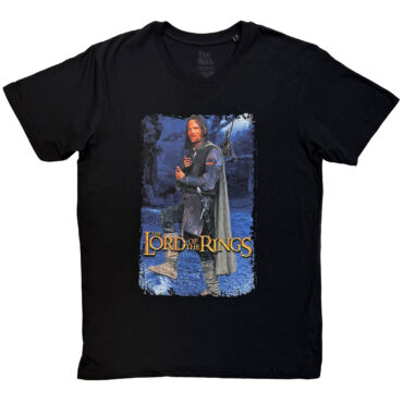 Lord Of The Rings T-Shirt: Aragon Standing Homage (Black)