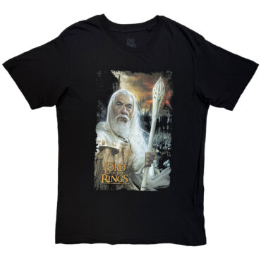 Lord Of The Rings T-Shirt: Gandalf The White Homage (Black)