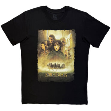 Lord Of The Rings T-Shirt: Fellowship Of The Ring Homage (Black)