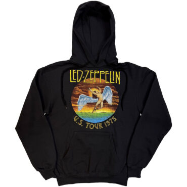Led Zeppelin Pullover Hoodie: USA Tour '75 (Black)